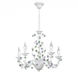 Подвесная люстра Vitaluce V1794-0/5 (220V, на цепи, свеча, цветы, листья, розы)