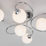 Потолочная люстра на штанге Eurosvet Tulia 30136/6 хром (220V, шарики)