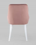 Стул Stool Group Диана велюр пыльно-розовый ножки белые УТ000025427