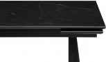 Керамический стол Woodville Бэйнбрук 140х80х76 черный мрамор / черный 530827