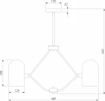 Потолочная люстра на штанге Eurosvet Bambola 60157/5 латунь (220V)
