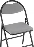 Стул складной Hagen велюр серый каркас черный УТ000036892