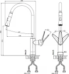 Смеситель Rush Jawa JA0735-24 для кухонной мойки