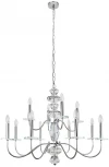 Подвесная люстра Newport 3870 3878+4/С nickel (220V, на цепи, свеча)