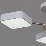 Потолочная люстра на штанге светодиодная Reluce 03360-0.3-05 WH+FGD