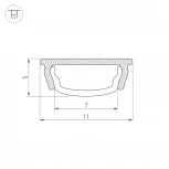 Профиль ARH-BENT-W11-2000 ANOD (Алюминий) 023592 Arlight