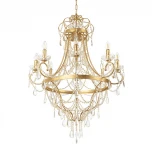 Подвесная люстра со стеклянными подвесками в форме подсвечника Loft It Foil 10430/8 (220V, на цепи, подсвечник, свеча)