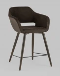 Стул полубарный Stool Group Саймон велюр тёмно-коричневый УТ000025175