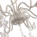 Подвесная люстра Arte Milano AM346179 346179/6 WT+SL (220V, подвески, на цепи, подсвечник, свеча)