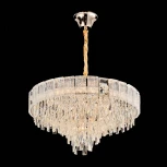 Подвесная люстра Lussole Napa LSP-8926 (220V, хрусталь, на цепи, круглые)