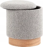 Пуф с ящиком Холли XS букле серый, Stool Group