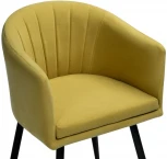 Стул Woodville на металлокаркасе Валета черный / горчичный 504202