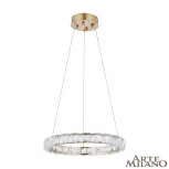 Подвесной светильник Arte Milano Venezia 311311/D400 GD (регулировка яркости, LED, 220V, хрусталь, пульт управления, на тросе, кольцо)