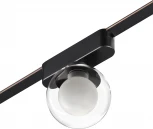 Трековый смарт-светильник для низковольтного шинопровода Novotech Easy 359474 черный с двумя режимами работы LED 6W 24V 3000-6000K (умный дом - Алиса, Tuya Smart, шар)