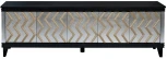 Тумба под телевизор Garda Decor ART-1973-TV (Черный/Черный,Серебро)