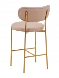 Стул полубарный Stool Group Барбара экокожа бежевая золотые ножки УТ000028064