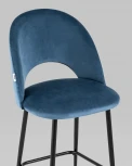 Стул полубарный Stool Group Меган велюр пыльно-синий УТ000025282