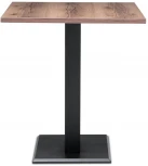 Стол на тумбе Woodville Мичиган Лофт 110х70 25 мм дуб делано темный / черный матовый 515299