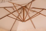 Зонт уличный 3х3м на боковой алюминиевой опоре, цвет под дерево 4SIS Корсика PCA-ARHUB-3030