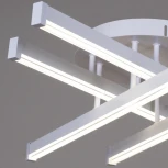 Потолочная люстра светодиодная на штанге с управлением смарфоном и пультом Reluce 01030-0.3-04 WT (регулировка яркости, 220V)