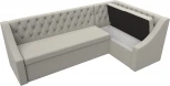 Диван кухонный угловой Мерлин правый угол (Бежевый/Рогожка) Лига Диванов арт.122512