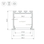 Профиль PLS-LOCK-H25-FS-2000 ANOD (Алюминий) 016446 Arlight