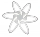 Потолочная люстра Natali Kovaltseva HIGH-TECH LED LAMPS 82008 (регулировка яркости, 220V, пульт управления, умный дом - LampSmart, цветы)