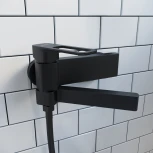 Смеситель IDDIS Slide SLIBL00i02WA для ванны с душем, матовый черный