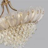 Подвесная люстра Odeon Light Paroti 5048/16 золото/прозрачный/янтарный/металл/хрусталь/стекло E14 16*40W (220V, подвески, на цепи)