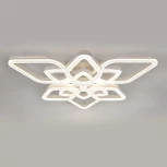 Потолочная люстра светодиодная с таймером Escada Sedna 10280/6LED 113Вт, с ПДУ, металл/акрил, белый (220V)