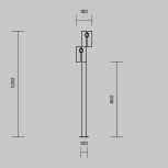 Наземный уличный светильник Maytoni Torq O494FL-L20B3K (LED, 220V, IP65)
