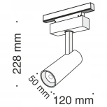 Трековый светильник Focus Led S35 4000K 9Вт 24° (магнитный) Maytoni Technical TR019-2-10W4K-B (48V, круглые)