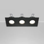 Встраиваемый светильник Atom GU10 3x50Вт Maytoni Technical DL024-2-03B (220V)