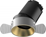 Точечный встраиваемый светодиодный светильник, круглая рамка, золотой отражатель Fiberli 302T75 12130202