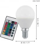 Лампочка светодиодная RGB E14 4W 220V 300 lm 3000K Eglo Lm_led_e14 10682