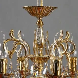 Подвесная люстра Ambiente by Brizzi Leon 2128/6 WP Tear Drop (220V, хрусталь Asfour, на цепи, подсвечник, свеча)