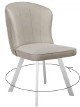 Стул 219 поворотный, B03 BEIGE, ножки белые Dikline 00-00062919