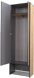 Шкаф Ивару ОЛЬГА-ЛОФТ 3, Дуб Крафт Золотой, Темно Серый