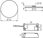 Встраиваемый точечный светильник светодиодный Kanlux AREL 29589 (220V, круглые, IP65)