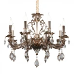 Подвесная люстра Omnilux Senis OML-74703-08 (220V, подвески, на цепи, подсвечник, свеча)