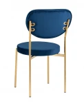 Стул Stool Group Барбара NEW велюр королевский синий золотые ножки УТ000036050