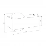 Уличный настенный светильник со светодиодами IP54 Elektrostandard Lenses 35191/W (a070458) (220V)