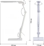 Офисная настольная лампа светодиодная на струбцине с регулировкой цветовой температуры и яркости ЭРА NLED-497-12W-W (220V, сенсорный выключатель)