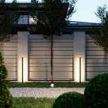 Уличный наземный светильник Odeon Light Pifa 7036/16GL черный/металл/акрил LED 16W 3000K 220V (IP65)