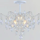 Потолочная люстра хрустальная на штанге Reluce 04058-0.3-04 WH+GOLD PN (220V)