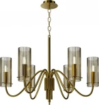 Подвесная люстра ST Luce SL2005 SL2005.303.06 латунь/коньячный E14 6*40W (220V, на цепи)