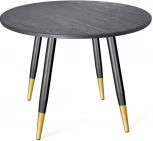 Стол Sheffilton SHT-TU14/TT 90 МДФ черный муар/золото/каменный уголь