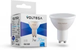Лампочка светодиодная GU10 7W 220V полусфера белая 4000K Voltega 7057