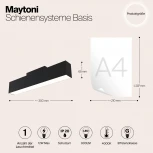 Трековый светильник Basis S35 4000K 12Вт 120° LED (магнитный) Maytoni Technical TR012-2-12W4K-B