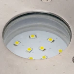 Светильник тротуарный светодиодный Horoz Safir, 1 лампа, белый с никелем и прозрачным